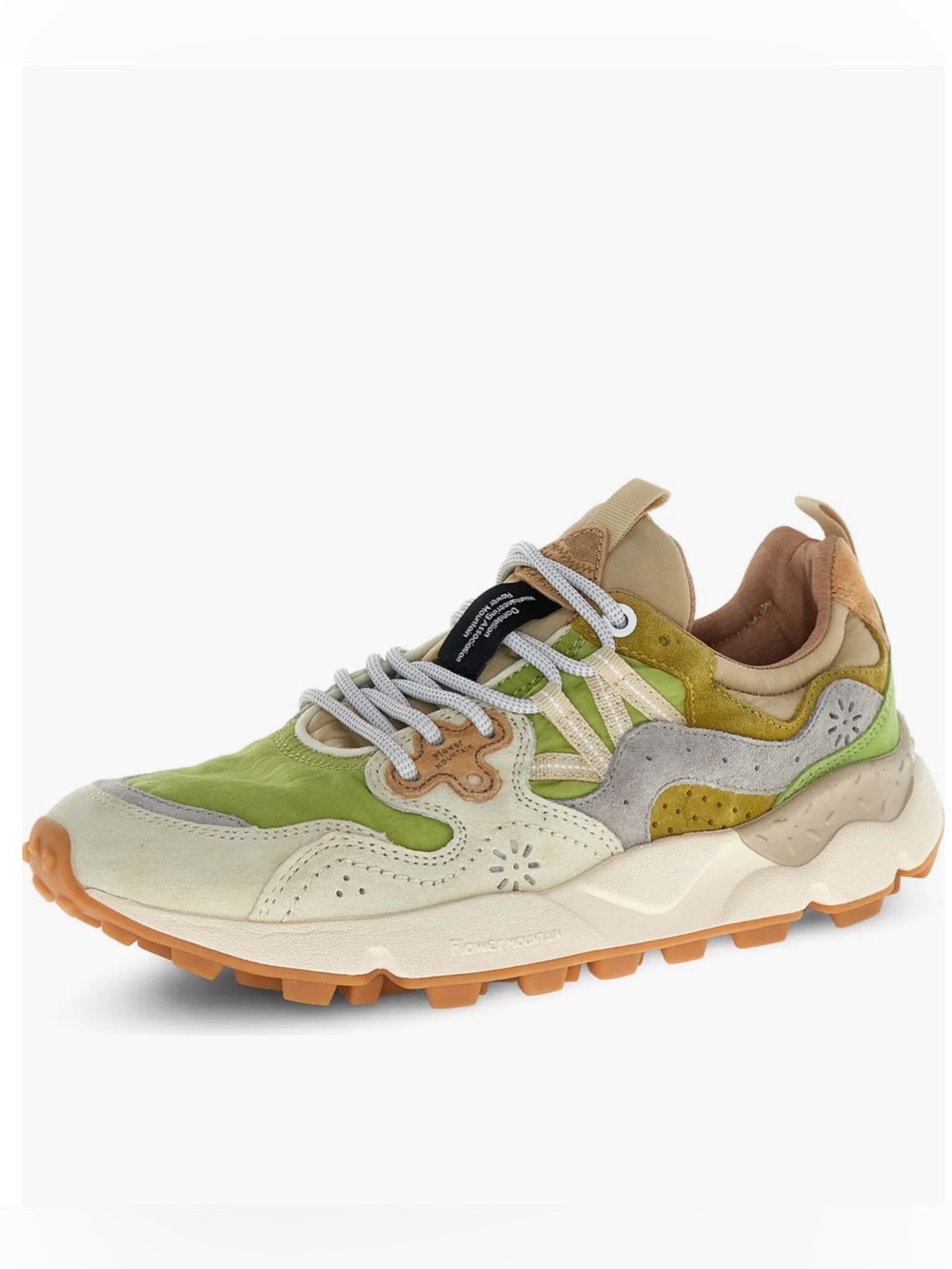 NWT Flower Mountain Yamano 3 Sneaker in Milk-Light Green - Picture 2 of 15